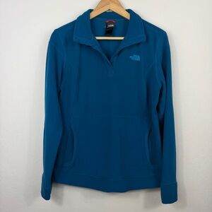 Blue north face women’s quarter zip